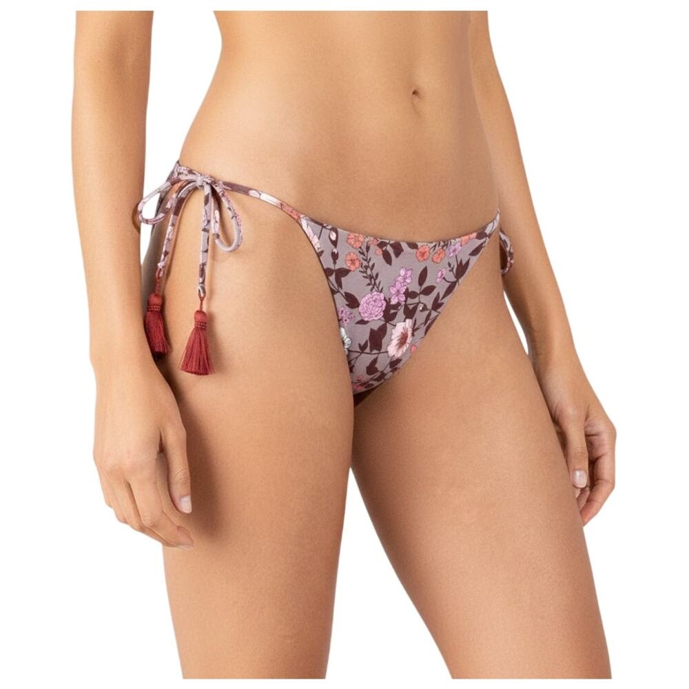 Maaji Ditsy Sunny Tie Side Bikini Bottom Floral Women Large NWT